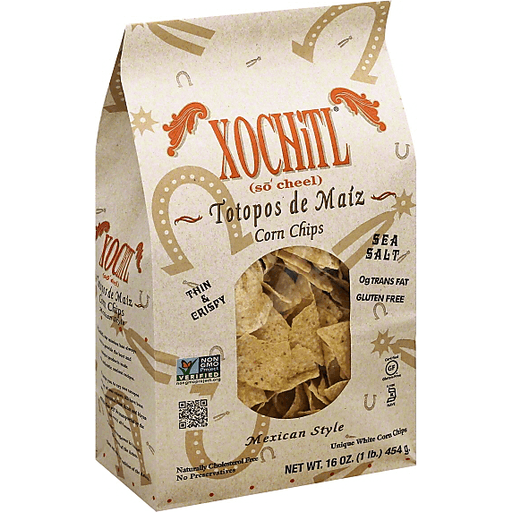 Xochitl Thin & Crispy Mexican Style White Salted Sea Salt Corn Chips 16 Oz