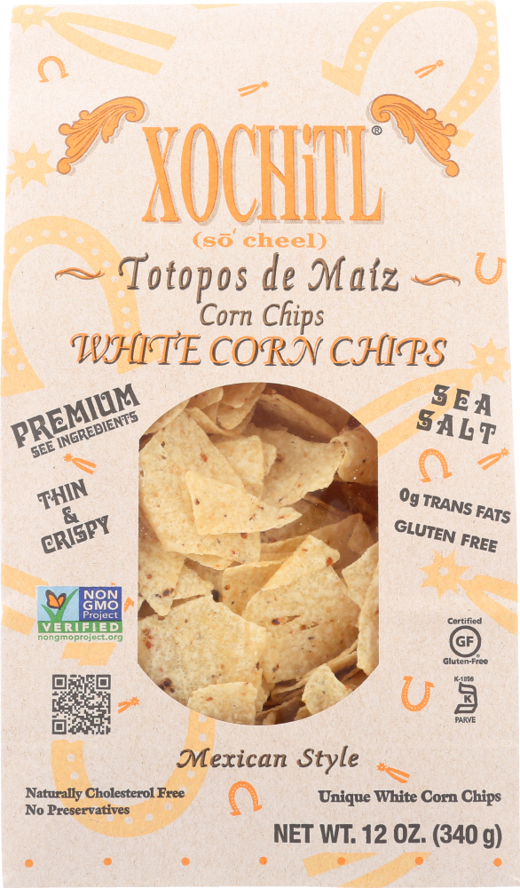 Xochitl Mexican Style Unique White Corn Chips - Case Of 10 - 12 Oz