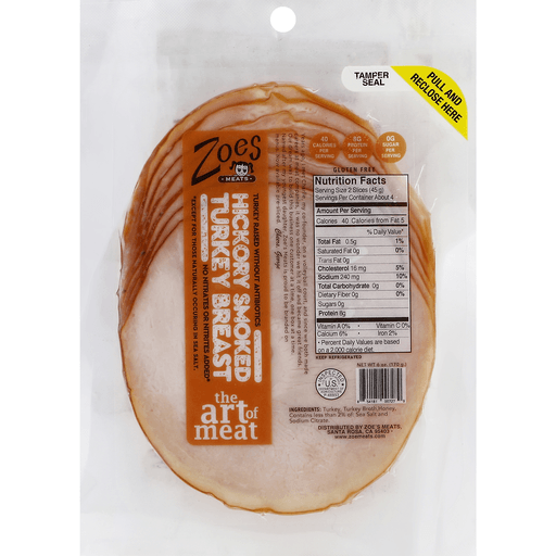 Zoes Turkey Breast, Hickory Smoked