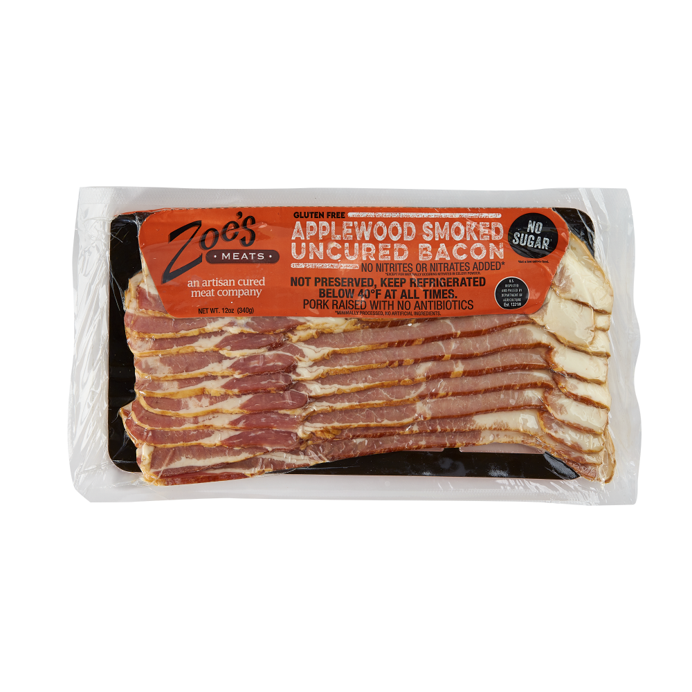Zoe's Meats Gluren-Free Applewood Smoked Uncured Bacon