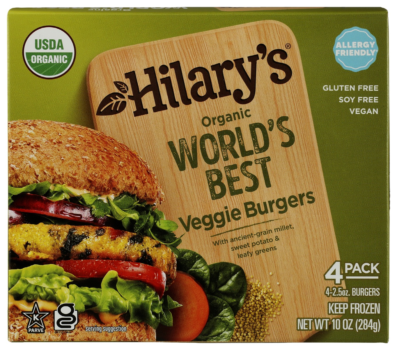 Hilary's Organic World's Best Veggie Burger, 10 Oz