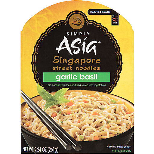 Simply Asia Garlic Basil Singapore Street Noodles Noodle Bowl