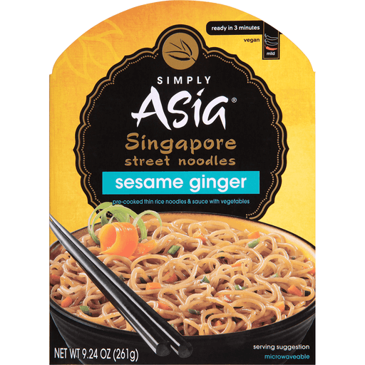 Simply Asia Sesame Ginger Singapore Street Noodles Noodle Bowl