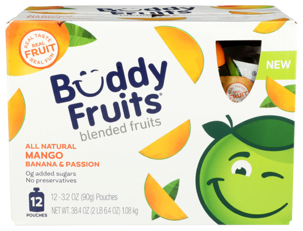 Buddy Fruits Mango, Banana & Passion Blended Pouch