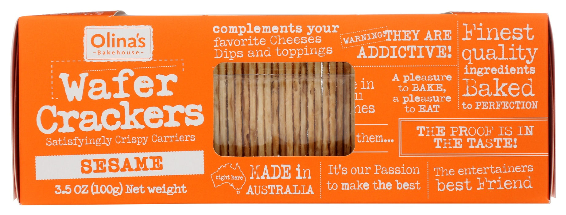 Olinas Olivia's Bakehouse Sesame Wafer Crackers