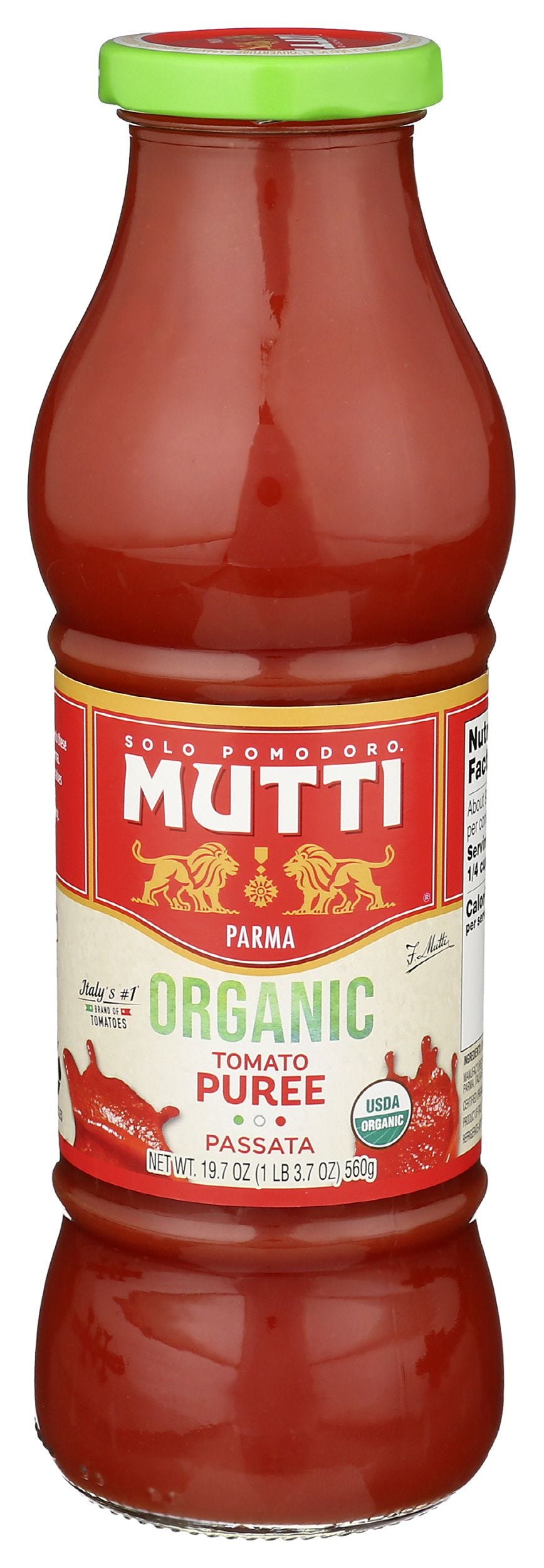 Mutti Tomato, Organic, Puree 19.7 Oz