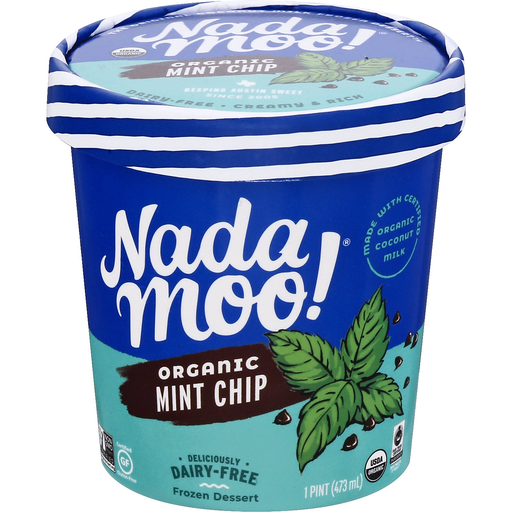 Nada Moo! Organic Mint Chip Frozen Dessert 1 Pt