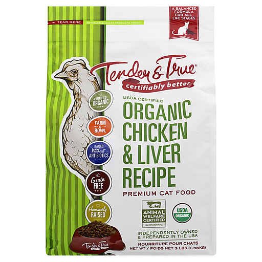 Tender & True Organic Premium Chicken Liver Recipe Cat Food 3 Lb