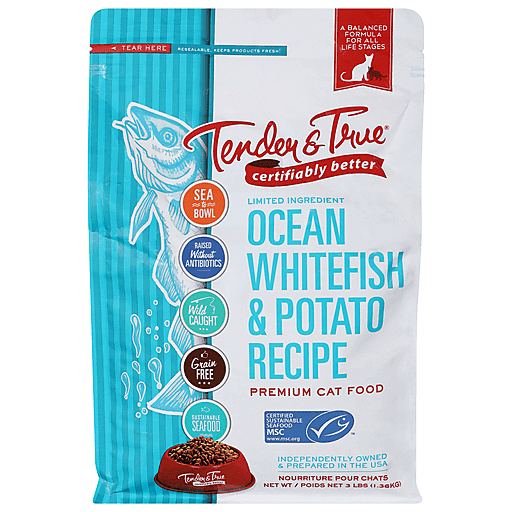 Tender & True Ocean Whitefish Potato Recipe Cat Food, 3 Lb