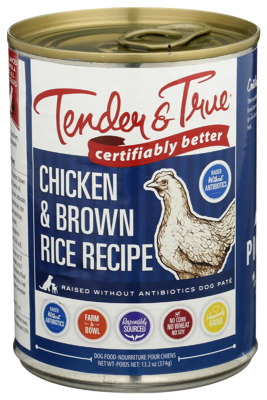 Tender & True Dog Food Chicken Brown Rice Case Of 12 13.2 Oz