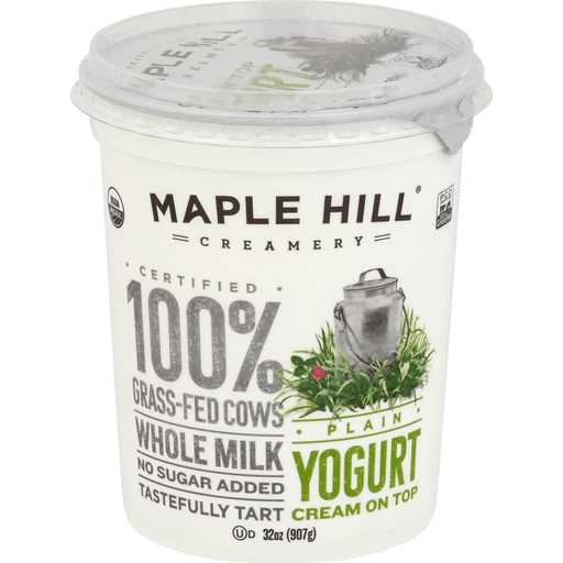 Maple Hill Organic Cream On Top Unsweetened Plain Yogurt 32 Oz