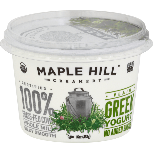 Maple Hill Creamery Yogurt, No Sugar Added, Greek, Plain