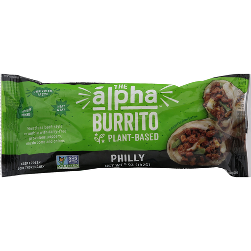 Alpha Foods Burrito, Philly, Plant Based