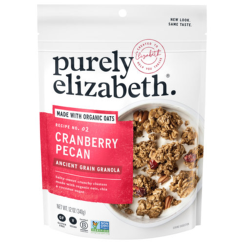 Purely Elizabeth Ancient Grain Granola Cereal Cranberry Pecan