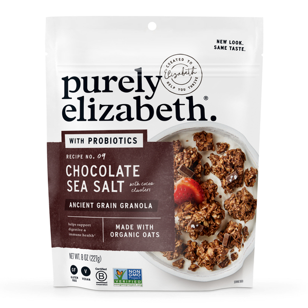Purely Elizabeth Granola, Ancient Grain, Probiotic, Chocolate Sea Salt
