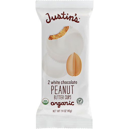 Justin's Organic, Peanut, White Chocolate Butter Cups - 1.4 Oz