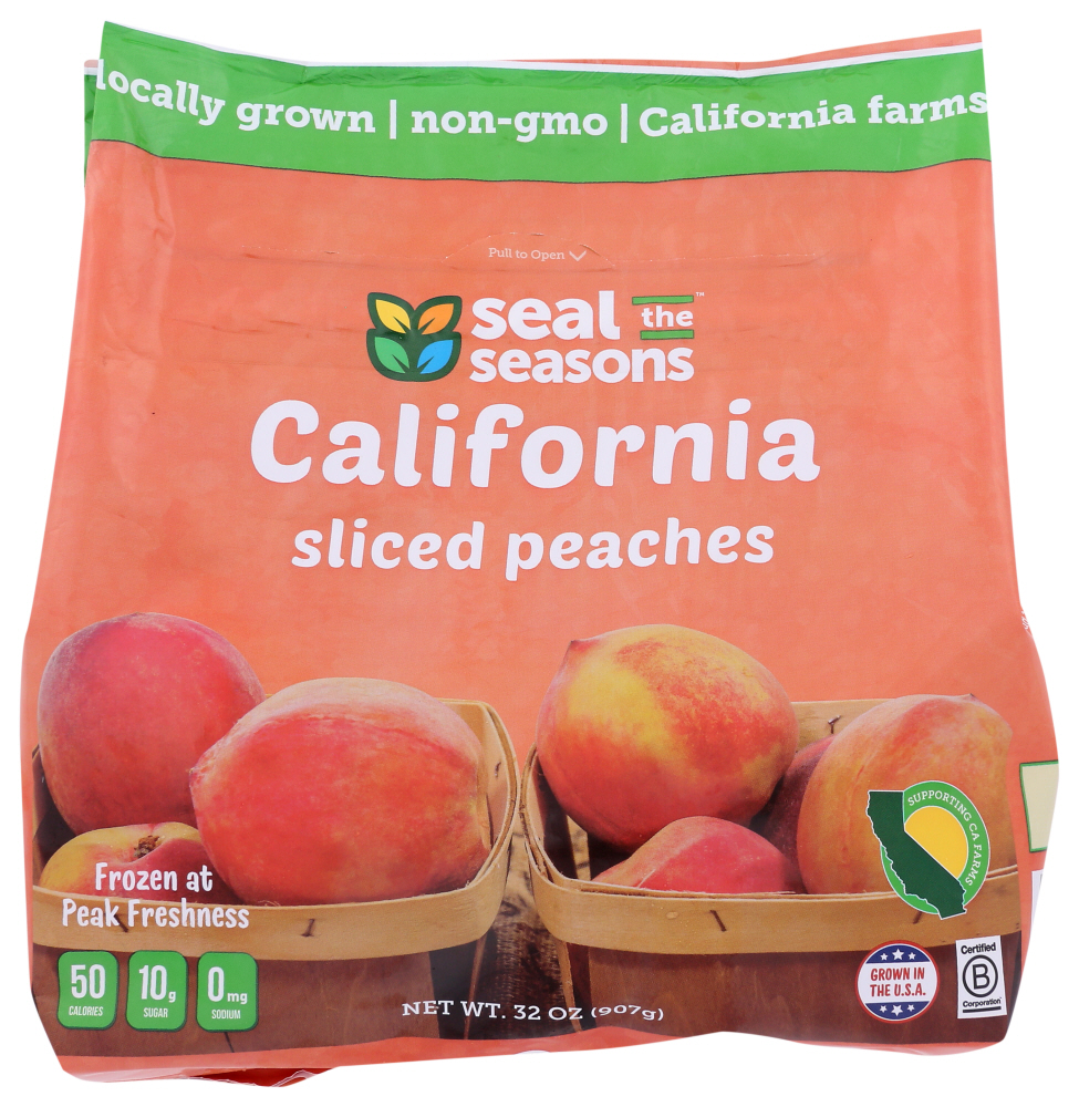 Seal The Seasons California Sliced Peaches, 32 Oz