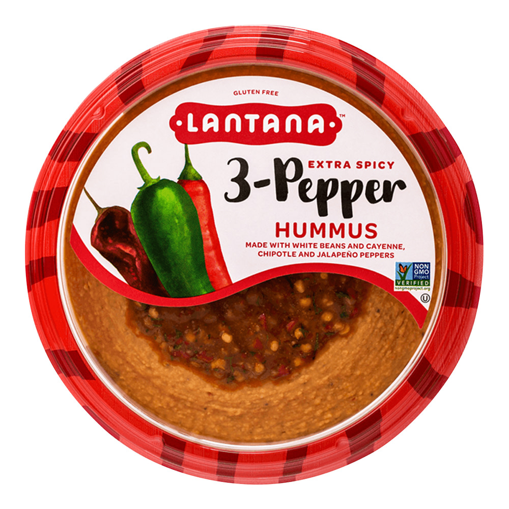 Lantana Extra Spicy 3 Pepper Hummus 10 Oz