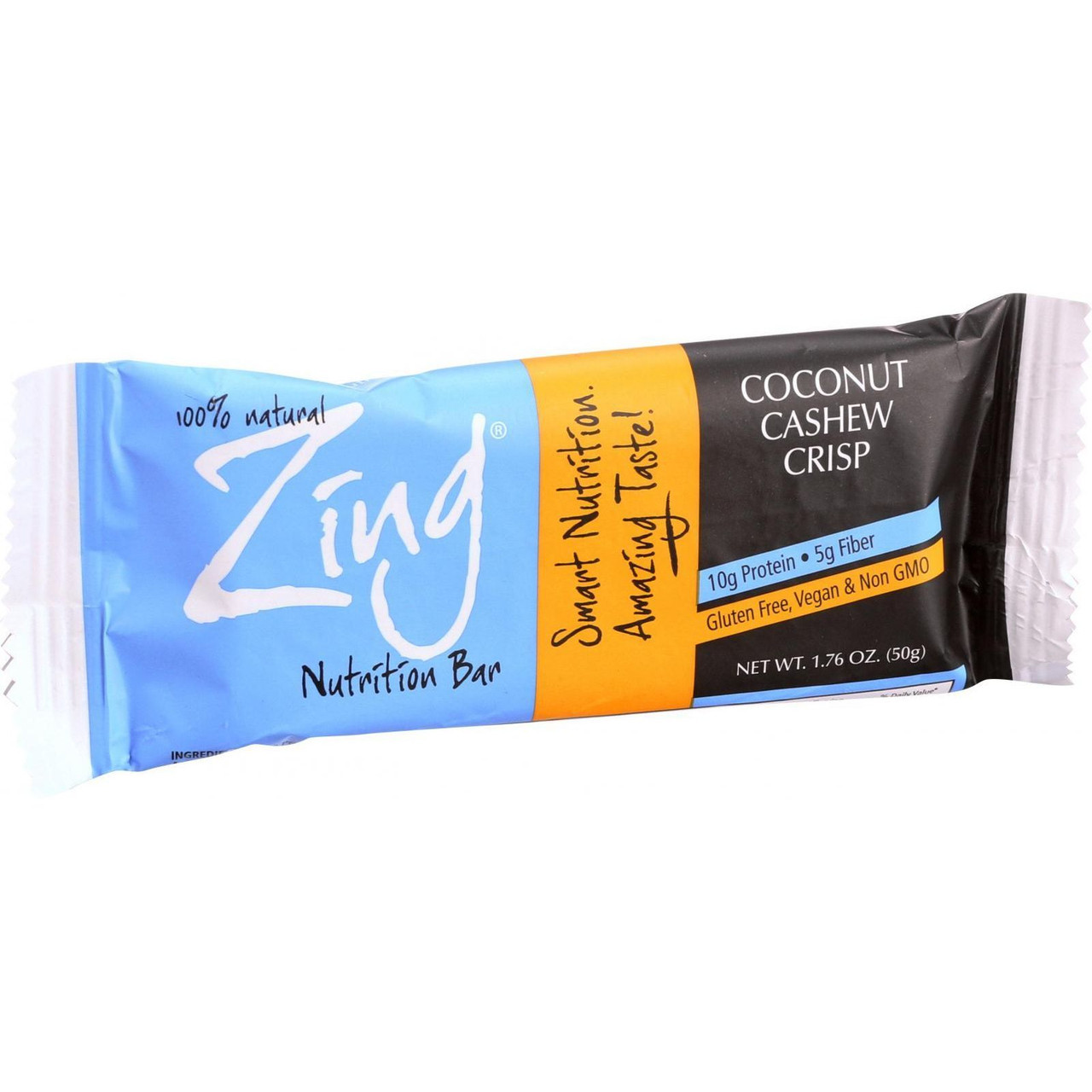 Zing Bars Bar Coconut Cashew Crispy Gluten Free, 1.76 Oz