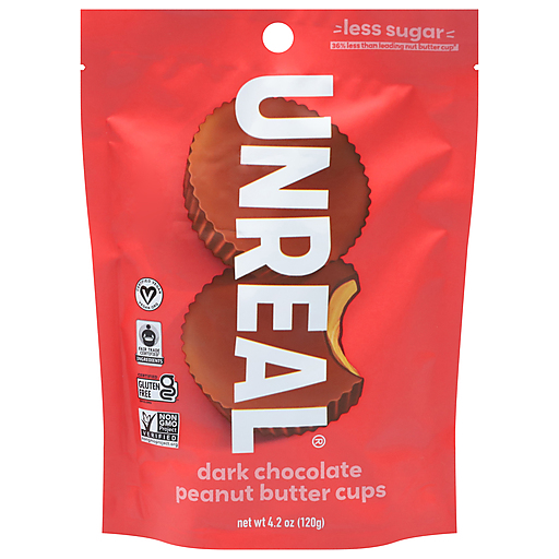 Unreal Dark Chocolate Peanut Butter Cups - 4.2oz