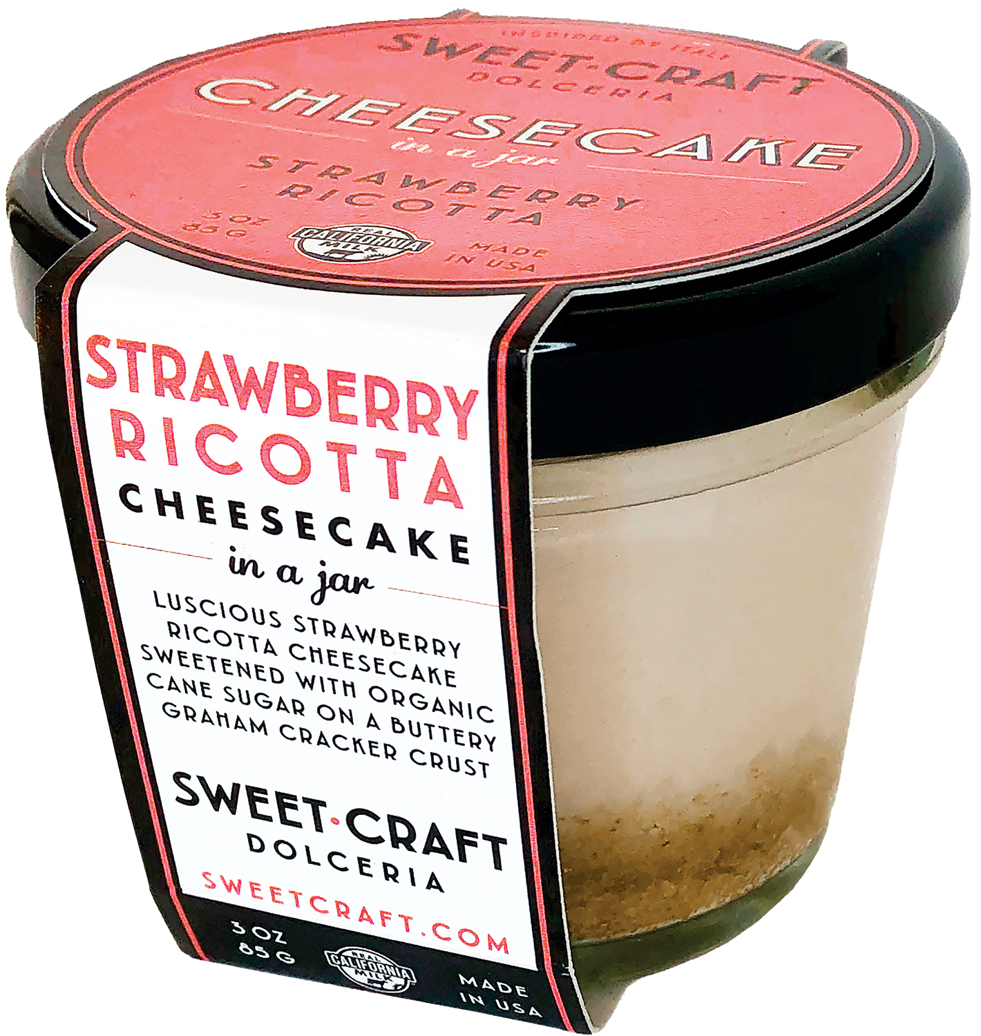 Sweet Craft Dolceria Strawberry Ricotta Cheesecake 3 Oz