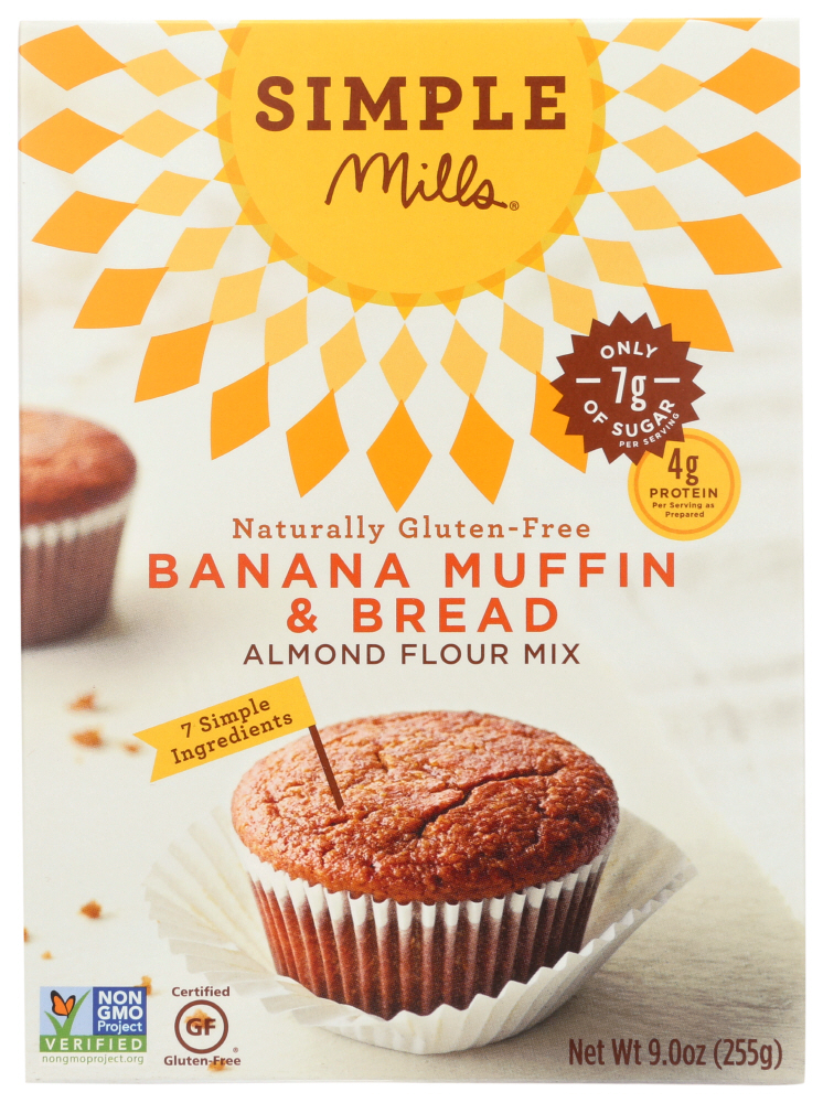 Simple Mills Gluten Free Banana Muffin & Bread Almond Flour Baking Mix - 9oz