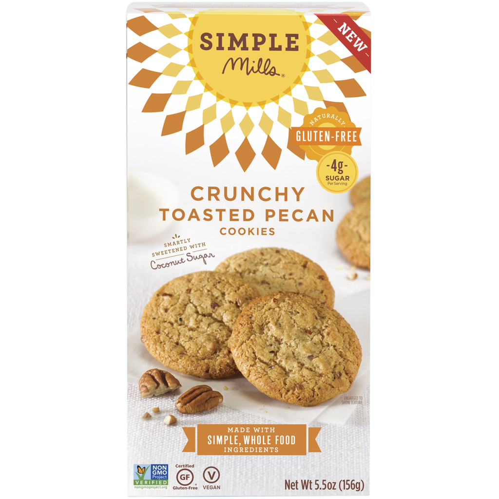 Simple Mills Crunchy Almond Flour Toasted Pecan Cookies 5.5 Oz