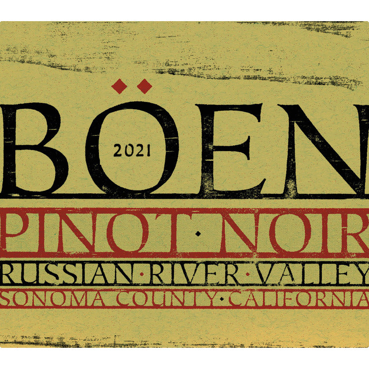 Boen Pinot Noir, Russian River Valley Sonoma County California