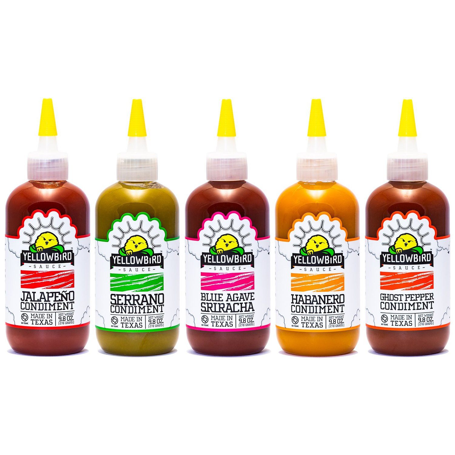 Yellowbird Sauce Jalapeno Condiment 9.8 Oz Bottle