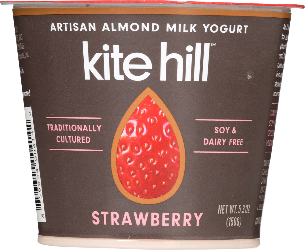 Kite Hill Original Dairy Free Strawberry Almond Milk Yogurt 5.3 Oz