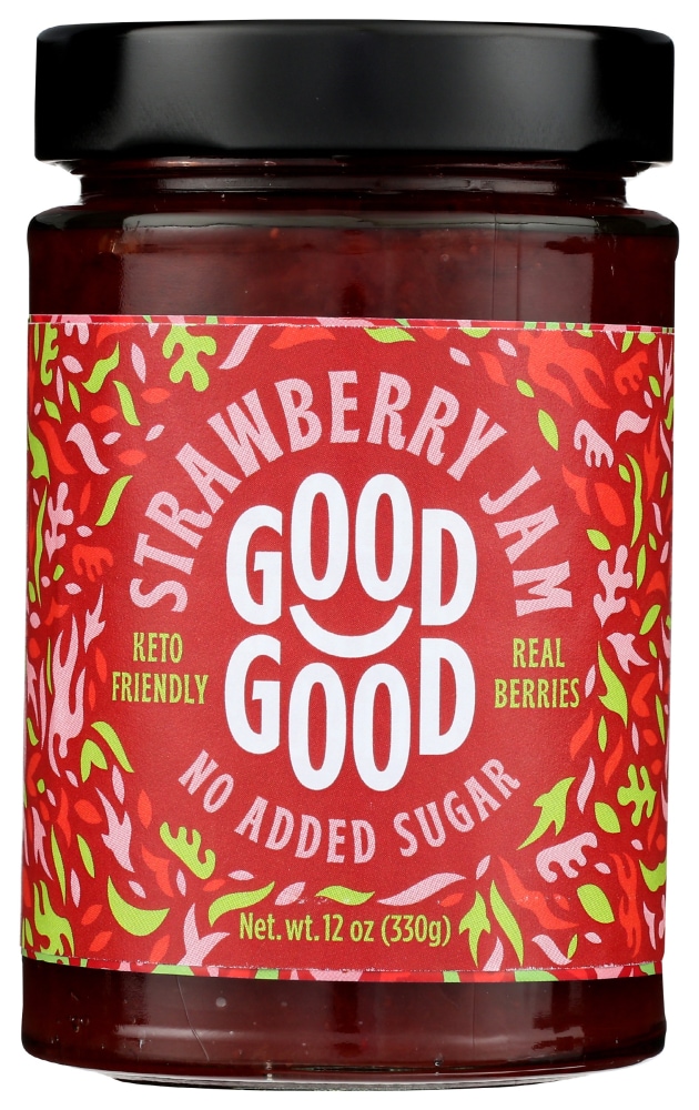 Good Good Jam, No Added Sugar, Strawberry 12 Oz