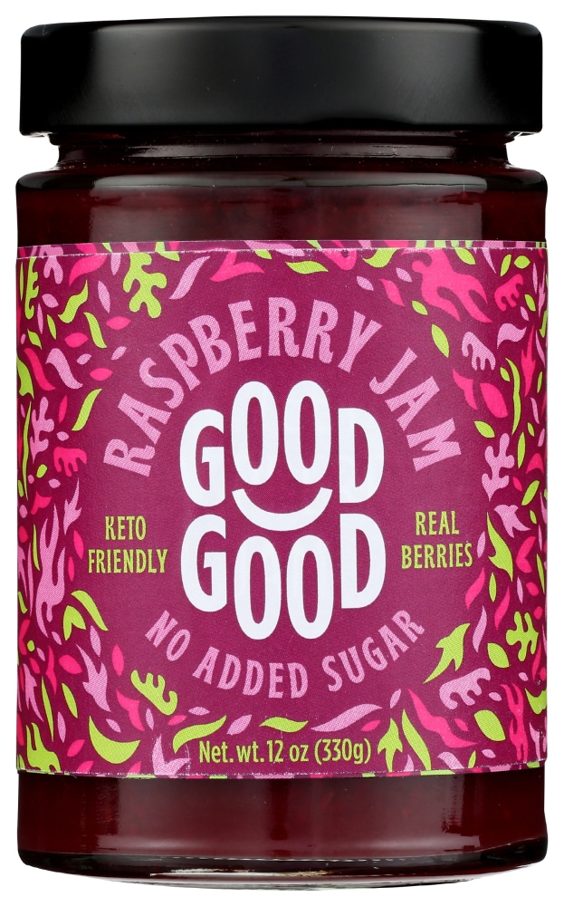 Good Good No Added Sugar Raspberry Jam 12 Oz