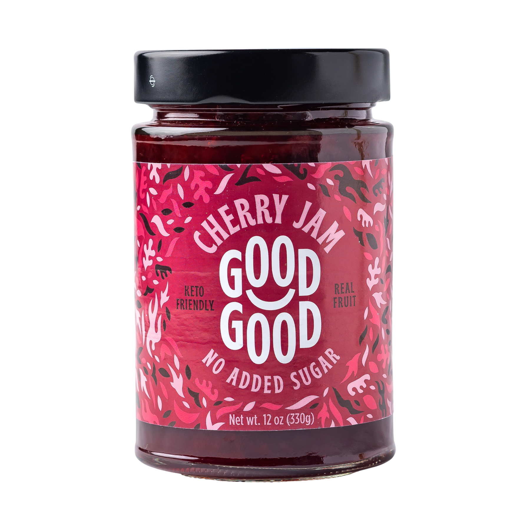 Good Good Cherry Jam Keto Friendly No Added Sugar, 12 Oz