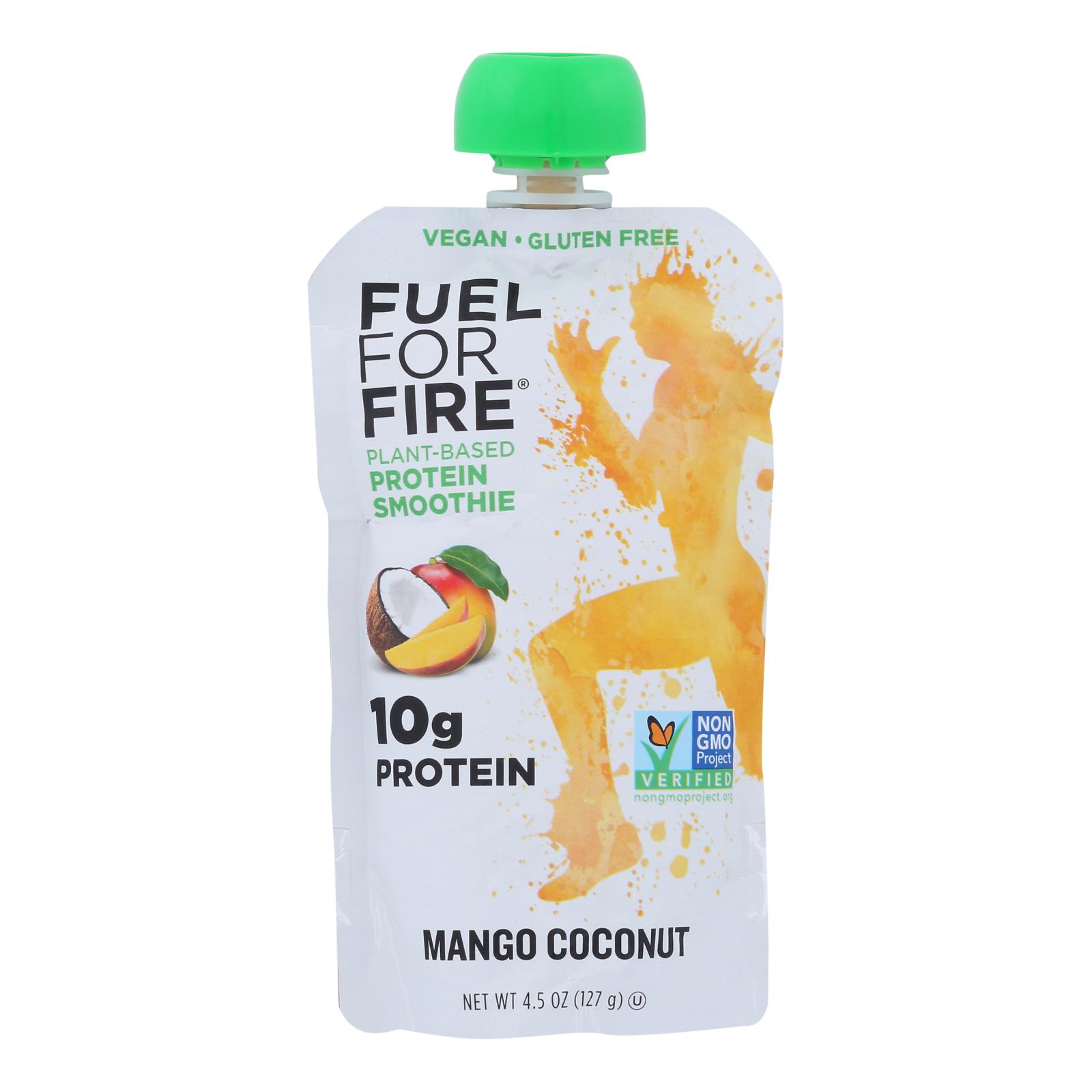 Fuel For Fire Mango Coconut Plant Protein Fruit Smoothie, 4.5 Oz