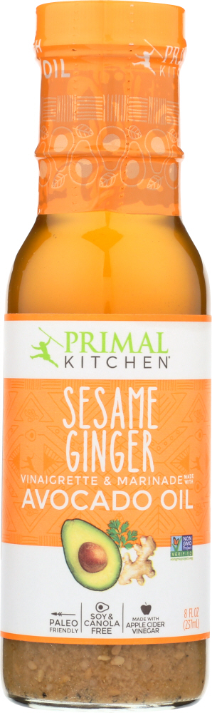 Primal Kitchen Vinaigrette & Marinade Made With Avocado Oil Sesame Ginger -- 8 Fl Oz