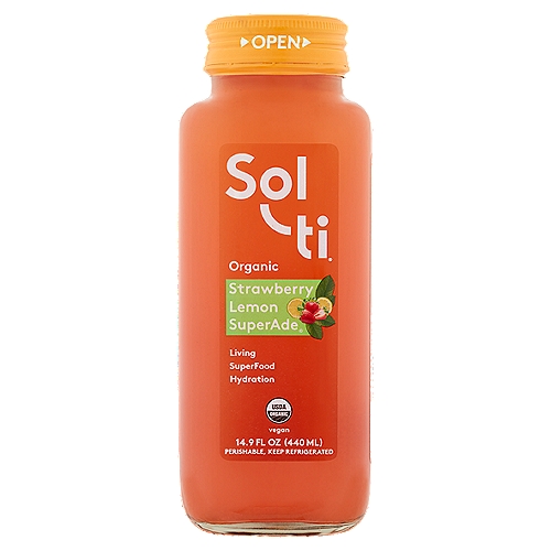 Sol-ti Organic Strawberry Lemon SuperAde, 14.9 Fl Oz