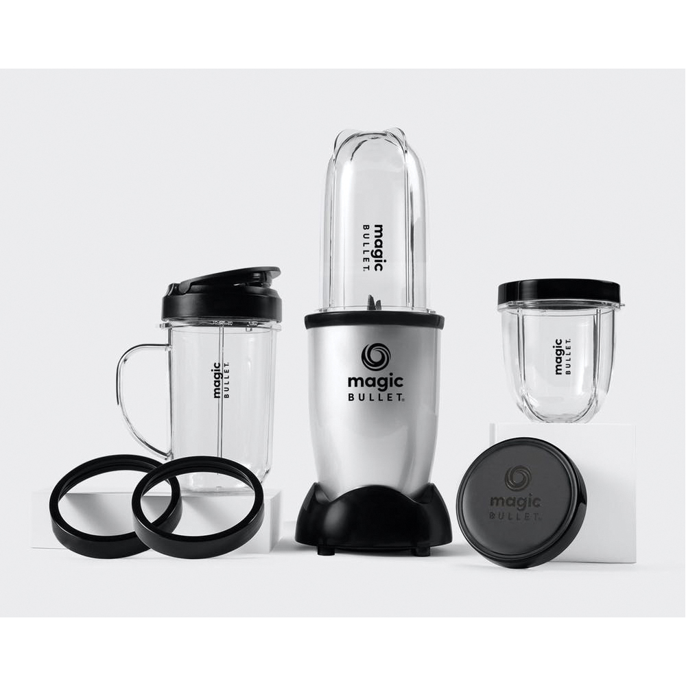 Magic Bullet Personal Blender Set, Silver/Black (11-Piece)