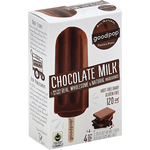 GoodPop Frozen Pops, Chocolate Milk
