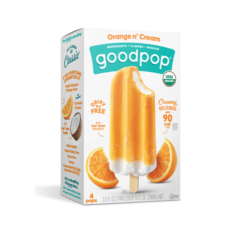 GoodPop Frozen Pops, Orange N' Cream