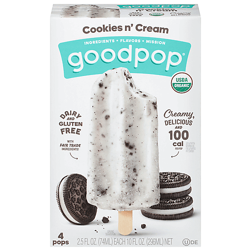 GoodPop Organic Cookies & Cream Pops