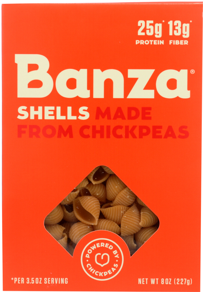 Banza Shells Made From Chickpeas Pasta, 8 Oz
