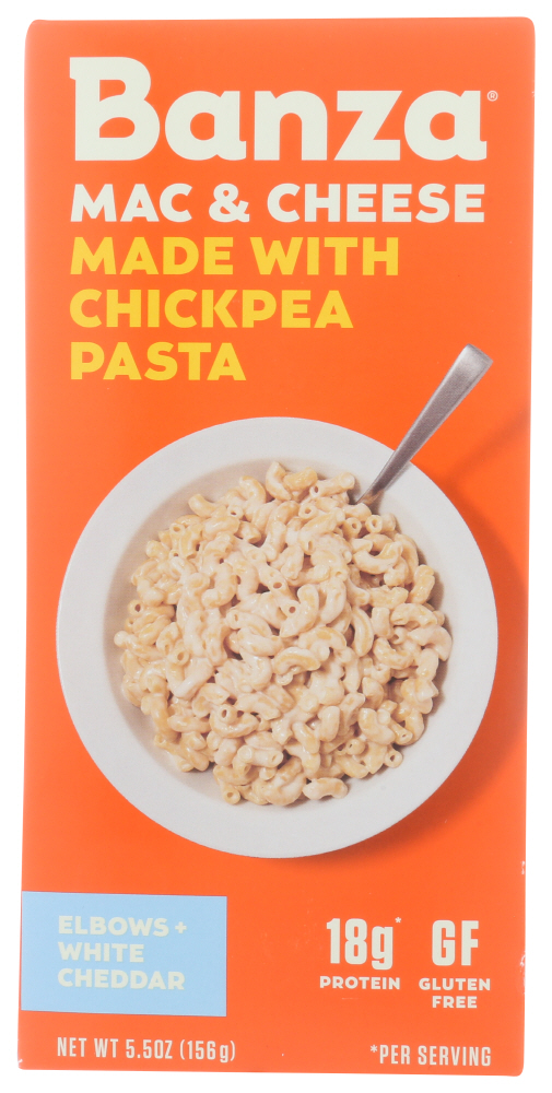 Banza Made With Chickpea Pasta Elbows + White Cheddar Mac & Cheese 5.5 Oz