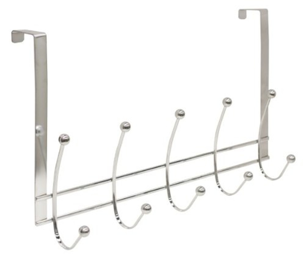 Hds Trading Dh00451 Over Door 5 Hooks Flat Wire Chrome Finish