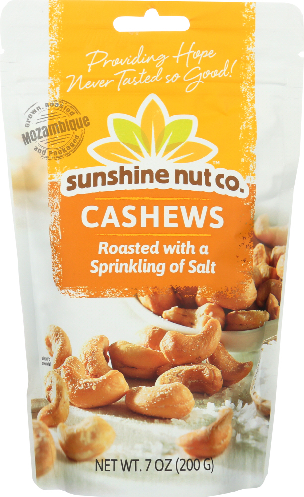 Sunshine Nut Company Cashews Roasted With A Sprinkling Of Salt, 7 Oz