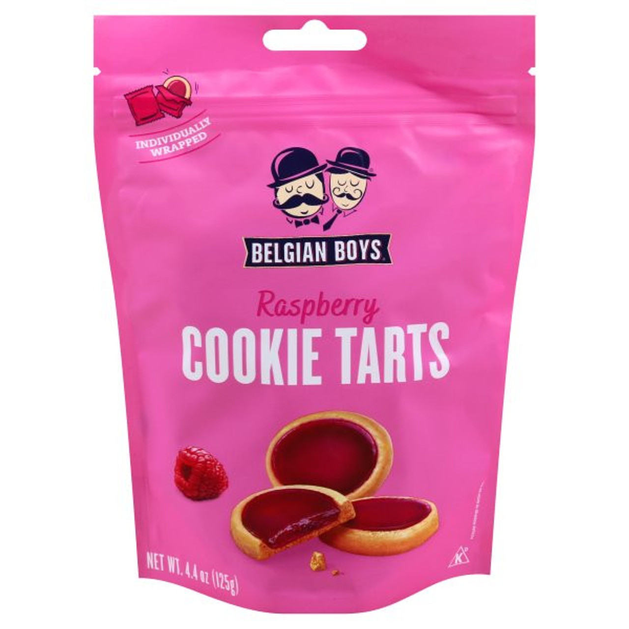 Belgian Boys Raspberry Cookie Tarts, 4.4 Ounce -- 6 Per Case