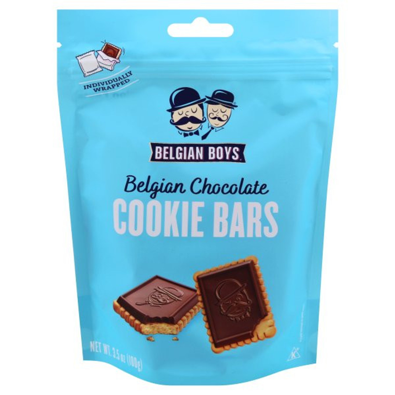 Belgian Boys Chocolate Cookie Bars 3.52 Oz Pouch - 6ct Case