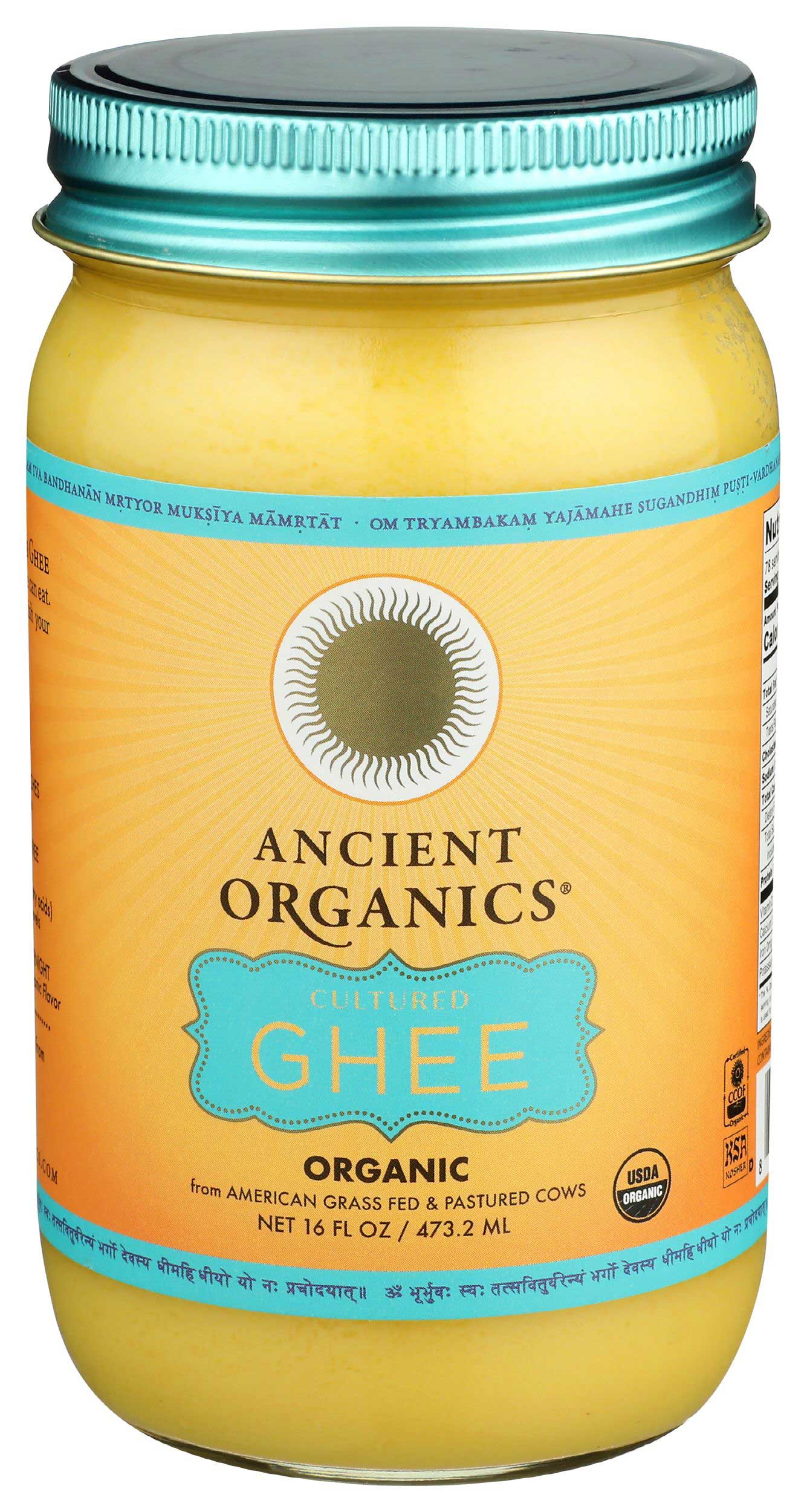 Ancient Organics Organic Cultured Ghee Butter, 16 Oz