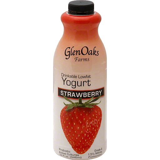 GlenOaks Yogurt, Drinkable, Lowfat, Strawberry
