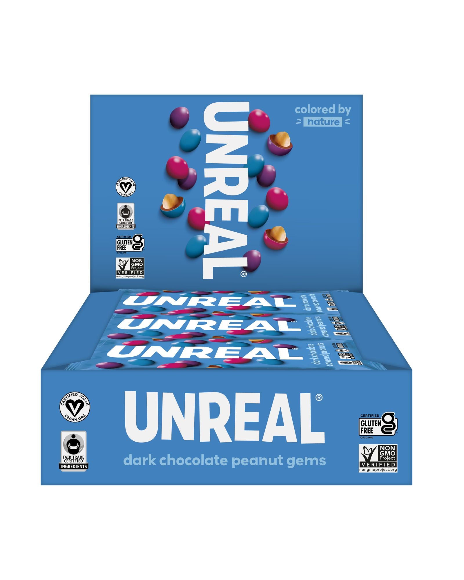Unreal Dark Chocolate Peanut Gems 1.5 Oz
