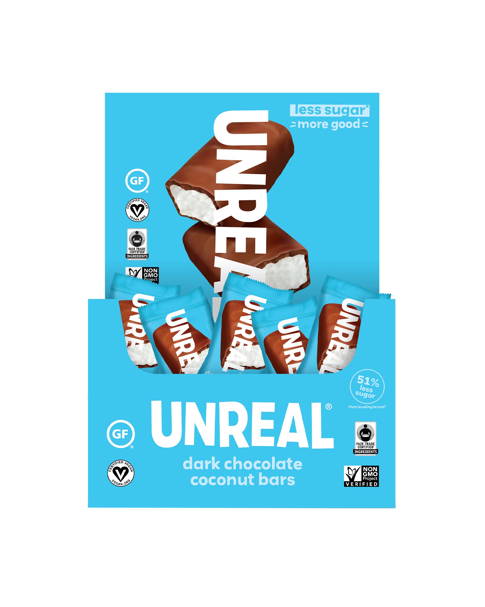 Unreal Dark Chocolate Coconut Bars - 4.2oz